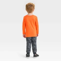 Toddler Boys' Halloween Long Sleeve T- Shirt And Pull-On Pants - Cat & Jack™ Orange