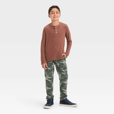 Boys' Long Sleeve Henley Shirt - Cat & Jack™ 4 Boys' Long Sleeve Henley Shirt - Cat & Jack™ - Image 2