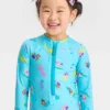 Toddler Girls' Sealife One Piece Swimsuit - Cat & Jack™ Turquoise Blue -Cat & Jack Sales Store GUEST 0f54c711 3243 44c4 b9f9 660763d42945
