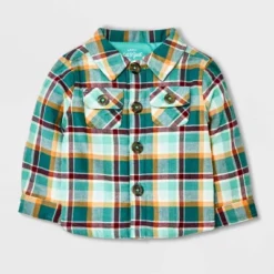 Baby Boys' Plaid Shacket - Cat & Jack™ Green -Cat & Jack Sales Store GUEST 10cfa5fa 3902 49b4 9f7b c44e1a955c22