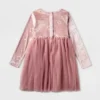 Girls' Adaptive Long Sleeve Star Velour To Tulle Dress - Cat & Jack™ Dusty Pink -Cat & Jack Sales Store GUEST 1172dc8d 8dea 4b01 9e6f 1c60c6362e92