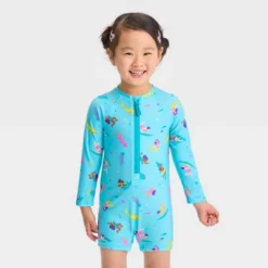 Toddler Girls' Sealife One Piece Swimsuit - Cat & Jack™ Turquoise Blue -Cat & Jack Sales Store GUEST 146057d6 c3e1 42ab 9c0b acc1e9e5b544