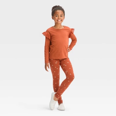 Girls' Long Sleeve Eyelet T-Shirt - Cat & Jack™ 4 Girls' Long Sleeve Eyelet T-Shirt - Cat & Jack™ - Image 2