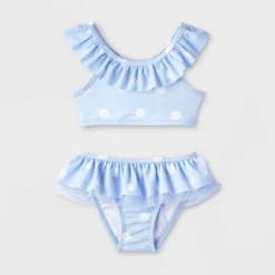 Toddler Girls' Polka Dots Bikini Set - Cat & Jack™ Blue -Cat & Jack Sales Store GUEST 185a4e66 45c5 48f7 91b2 f0665883a565