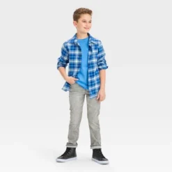 Boys' Long Sleeve Plaid Flannel Button-Down Shirt - Cat & Jack™ -Cat & Jack Sales Store GUEST 1ce5d5ac b089 41ab 9ebd abb9e9d425d8