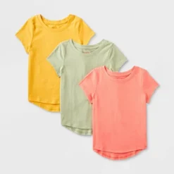 Toddler Girls' 3pk Solid Shirt Set - Cat & Jack™ Orange/Amber Yellow/Olive Green -Cat & Jack Sales Store GUEST 24142607 2ff0 4f39 b6d5 56c86ba5ed88