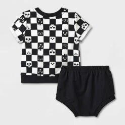 Baby 2pc Checkered Sweatshirt & Bottom Set - Cat & Jack⢠Black