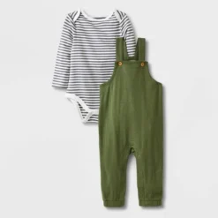 Baby 2pc Long Sleeve Bodysuit & Overalls Set - Cat & Jack™ Olive Green -Cat & Jack Sales Store GUEST 2e7a56ab c5c8 4d34 8c7c a02afcb156d2