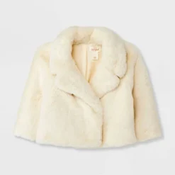 Baby Girls' Solid Faux Fur Jacket - Cat & Jack™ Off-White -Cat & Jack Sales Store GUEST 3202ca53 3f4e 434f 9342 d2f4c479692d