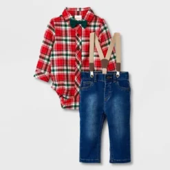 Baby Boys' Holiday Plaid Suspender Top & Bottom Set - Cat & Jack™ Red 11 Baby Boys' Holiday Plaid Suspender Top & Bottom Set - Cat & Jack™ Red -Cat & Jack Sales Store GUEST 350027e0 efa4 4b76 b1a8 968c4e821774