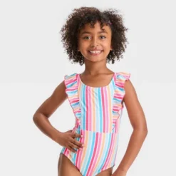 Girls' Striped Sunshine Bound One Piece Swimsuit - Cat & Jack™ -Cat & Jack Sales Store GUEST 3af60a40 5793 481c b02e 4700109679f8