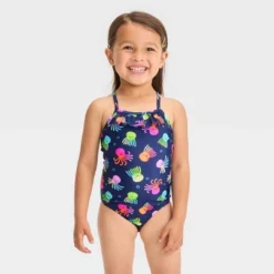 Toddler Girls' Octopus One Piece Swimsuit Set - Cat & Jack™ Purple