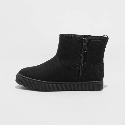 Toddler Girls' Arlo Zipper Shearling Style Boots - Cat & Jack™ 3 Toddler Girls' Arlo Zipper Shearling Style Boots - Cat & Jack™