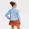 Girls' Long Sleeve Button-Down Woven Top - Cat & Jack™ Light Wash -Cat & Jack Sales Store GUEST 3dacc108 209a 4c26 b09f 8ffaa7bea977