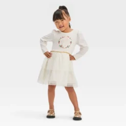 Toddler Girls' Deer Tulle Dress - Cat & Jack™ Cream -Cat & Jack Sales Store GUEST 3ef8ae5c 479d 4baf ab94 c7bdf5803df3
