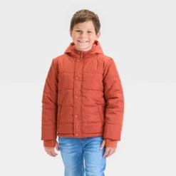 Boys' Solid Puffer Jacket - Cat & Jack™ -Cat & Jack Sales Store GUEST 417f233f 2def 42ca 859a 75a3dab3084f