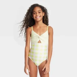 Girls' Gingham Check One Piece Swimsuit - Cat & Jack™ Green -Cat & Jack Sales Store GUEST 41f99aa3 cd88 48f6 9c9e 9e0bff66f021