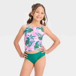 Girls' 'Summer Palms' Tankini Swimwear Set - Cat & Jack™ Green -Cat & Jack Sales Store GUEST 44705045 01c7 44e0 beae 01291597a4c7