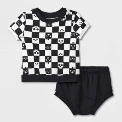 Baby 2pc Checkered Sweatshirt & Bottom Set - Cat & Jack™ Black -Cat & Jack Sales Store GUEST 46022613 07b7 47c5 8937 d00560604232