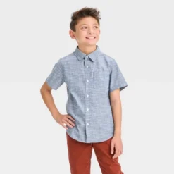 Boys' Short Sleeve Polka Dots Button-Down Shirt - Cat & Jack™ Blue 7 Boys' Short Sleeve Polka Dots Button-Down Shirt - Cat & Jack™ Blue -Cat & Jack Sales Store GUEST 5343f206 fa31 42ee aa01 de8b06f8b82b