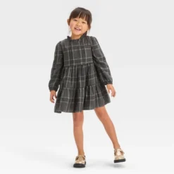 Toddler Girls' Plaid Long Sleeve Dress - Cat & Jack™ -Cat & Jack Sales Store GUEST 543e275f b31c 48f6 b7d2 f065874154ed