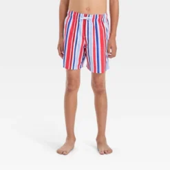 Boys' Multi Striped Swim Shorts - Cat & Jack™ Blue -Cat & Jack Sales Store GUEST 5921f19f 168a 43bc 97e2 ba3df5de7023