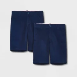 Girls' 2pk Uniform Chino Shorts - Cat & Jack™ Blue -Cat & Jack Sales Store GUEST 5a322122 a808 4080 955c 06286e826e72