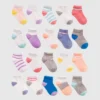 Baby Girls' 20pk Ankle Socks - Cat & Jack™ Pink