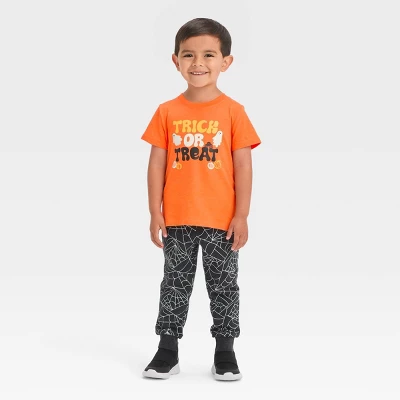 Toddler Boys' Halloween Fleece Jogger Pants Set - Cat & Jack™ Black 5 Toddler Boys' Halloween Fleece Jogger Pants Set - Cat & Jack™ Black - Image 3