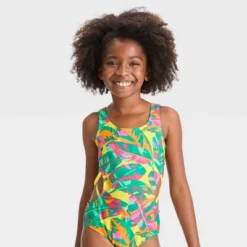 Girls' Paradise Palm Sleeveless One Piece Swimsuit - Cat & Jack™ -Cat & Jack Sales Store GUEST 60ee041f c14a 40fe a1be 80f3fa74c186
