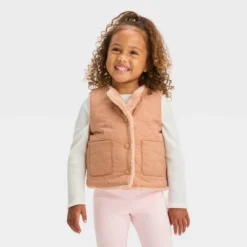 Toddler Girls' Quilted Reversible Jacket - Cat & Jack™ Beige -Cat & Jack Sales Store GUEST 636c37d0 f0d3 4c66 8b52 88ac045e9bb5
