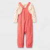 Baby Girls' 2pc Long Sleeve Bodysuit & Overalls Set - Cat & Jack™ Peach Orange -Cat & Jack Sales Store GUEST 70284e5b b754 47a9 b5ce 437a792cc80f