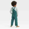 Toddler Boys' 2pc Long Sleeve T-Shirt And Corduroy Overalls Set - Cat & Jack™ Teal Green