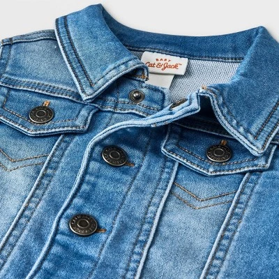 Baby Fall Layering Denim Jacket - Cat & Jack™ Light Wash 4 Baby Fall Layering Denim Jacket - Cat & Jack™ Light Wash - Image 2