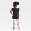 Toddler Girls' Moon 'Glow In The Dark' Short Sleeve Top & Leggings Set - Cat & Jack™ Black -Cat & Jack Sales Store GUEST 80ae2677 2970 44a5 a3c2 608acbb28a54