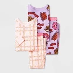 Toddler Girls' 4pc Plaid & Breakfast Pajama Set - Cat & Jack™ Pink -Cat & Jack Sales Store GUEST 83f9b307 83d8 4eb1 b27e 8219b4cf6dce