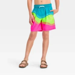 Boys' Wave Swim Shorts - Cat & Jack™ Pink/Neon Green/Turquoise Blue 7 Boys' Wave Swim Shorts - Cat & Jack™ Pink/Neon Green/Turquoise Blue -Cat & Jack Sales Store GUEST 891f9c09 732b 455e 8b3a 5e8bc75c9ab0