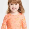 Toddler Girls' Floral Rash Guard Set - Cat & Jack™ Orange