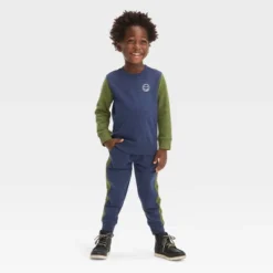 Toddler Boys' Long Sleeve Fleece Crewneck And Jogger Pants Set - Cat & Jack™ Navy Blue -Cat & Jack Sales Store GUEST 95349c7d 093b 4084 ac04 cb9c4c450c2b