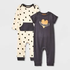 Baby 2pk 'Loved' Romper Set - Cat & Jack™ Black/White -Cat & Jack Sales Store GUEST 953deb9f 4597 495d a9a5 a29b1ee3d556