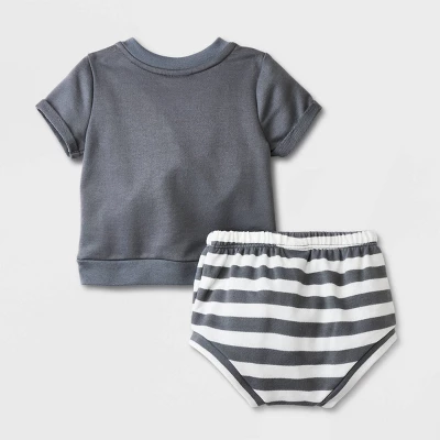 Baby 2pc 'Itsy Bitsy' Sweatshirt & Bottom Set - Cat & Jack™ Gray 3 Baby 2pc 'Itsy Bitsy' Sweatshirt & Bottom Set - Cat & Jack™ Gray