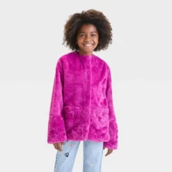 Kids' Solid Faux Fur Jacket - Cat & Jack™ Magenta 7 Kids' Solid Faux Fur Jacket - Cat & Jack™ Magenta -Cat & Jack Sales Store GUEST 9a8a1e81 3c1b 4f46 a290 0017f74b660c