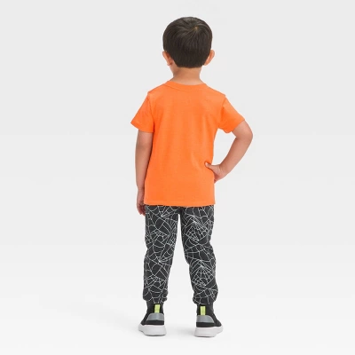 Toddler Boys' Halloween Fleece Jogger Pants Set - Cat & Jack™ Black 3 Toddler Boys' Halloween Fleece Jogger Pants Set - Cat & Jack™ Black