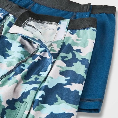 Boys' Adaptive 2pk Camo Briefs - Cat & Jack™ Blue 4 Boys' Adaptive 2pk Camo Briefs - Cat & Jack™ Blue - Image 2