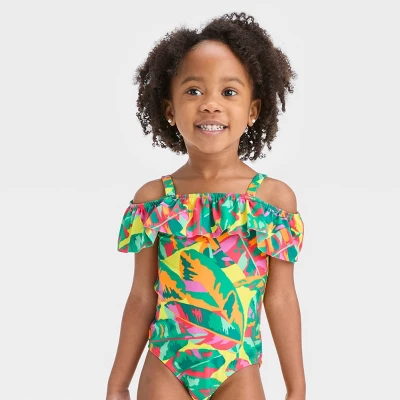 Toddler Girls' Leaf One Piece Swimsuit - Cat & Jack™ 5 Toddler Girls' Leaf One Piece Swimsuit - Cat & Jack™ - Image 3