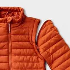 Kids' Adaptive Puffer Jacket - Cat & Jack™ Orange -Cat & Jack Sales Store GUEST bbf14aff 309a 4cb7 9fc2 00d99cc008bb