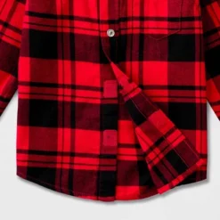 Toddler Boys' Adaptive Long Sleeve Button-Down Flannel Shirt - Cat & Jack™ Red -Cat & Jack Sales Store GUEST bdd0937b a165 4864 a7b1 287a3645c773