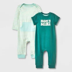 Baby 2pk Mama Romper Set - Cat & Jack™ Turquoise Green -Cat & Jack Sales Store GUEST c0bb02a5 efe4 4f26 abe0 072ff2fa8858