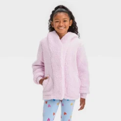 Girls' Cozy Faux Shearling Jacket - Cat & Jack™ -Cat & Jack Sales Store GUEST c38d5579 ac64 4d75 ba60 ef30192f3f00