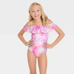 Girls' Flower Daydream One Piece Swimsuit - Cat & Jack™️ -Cat & Jack Sales Store GUEST c5137565 1e40 4a20 b768 9e524a037403